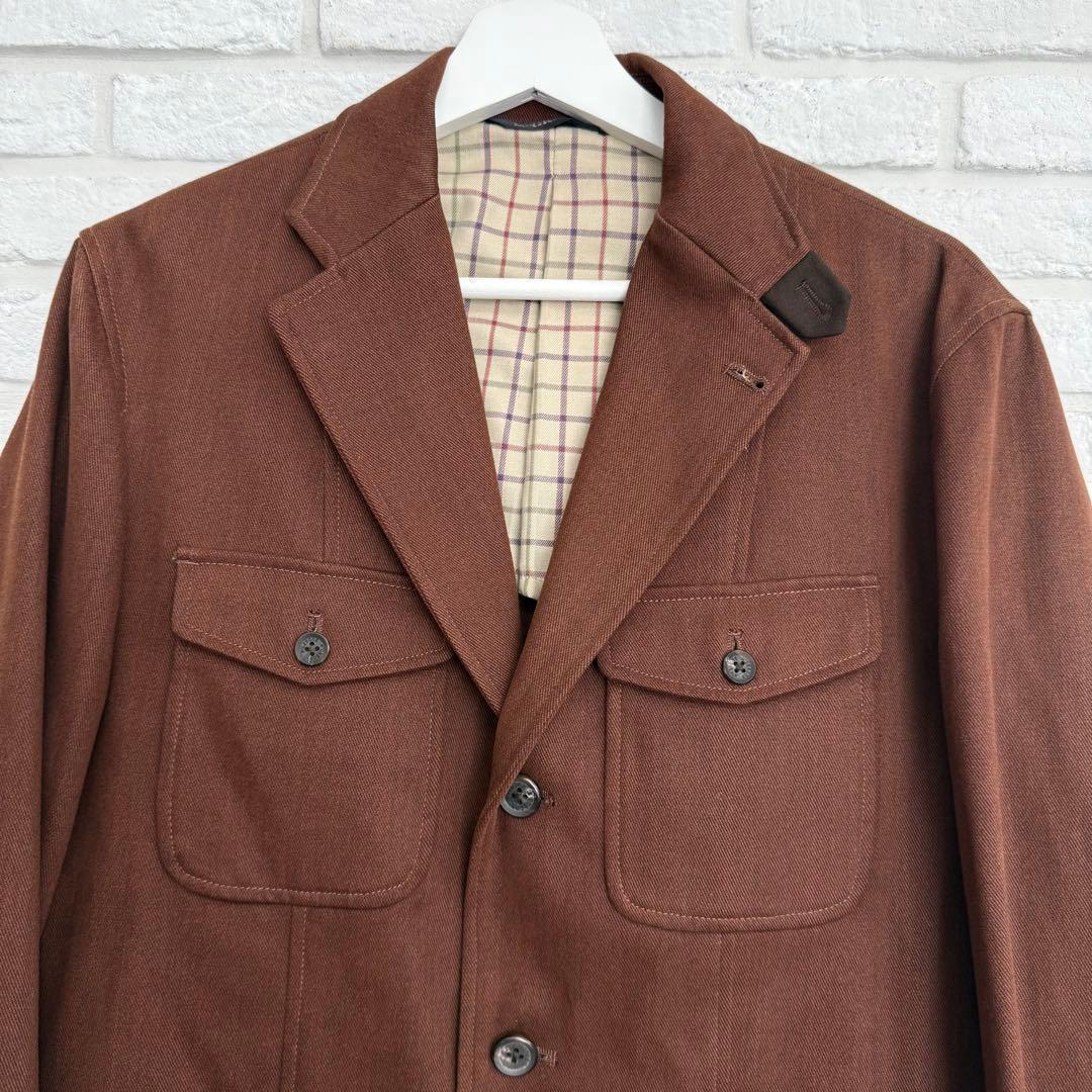 美品【マクレガー】ノーフォークジャケット　ヘビーコットンツイル　ブラウン