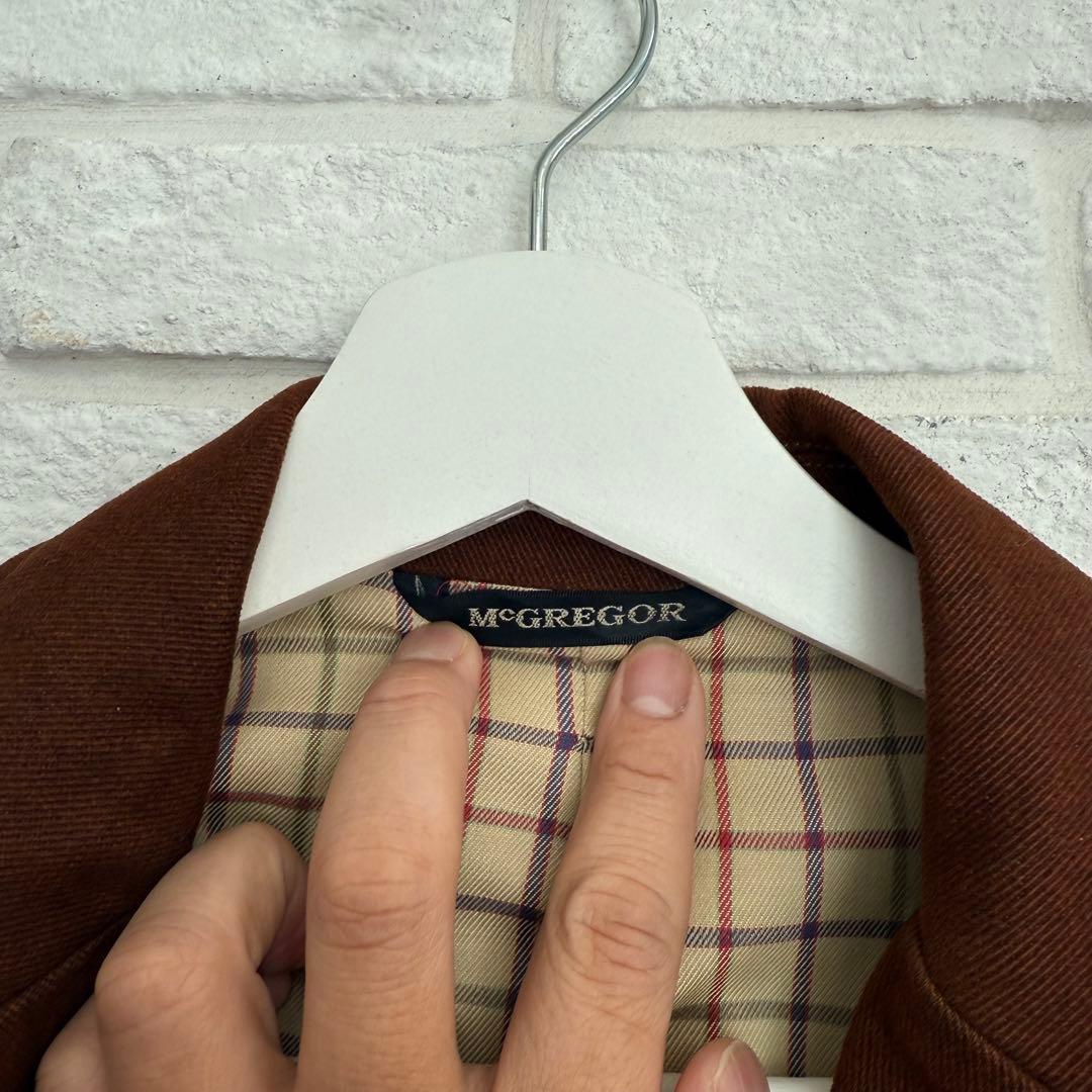 美品【マクレガー】ノーフォークジャケット　ヘビーコットンツイル　ブラウン