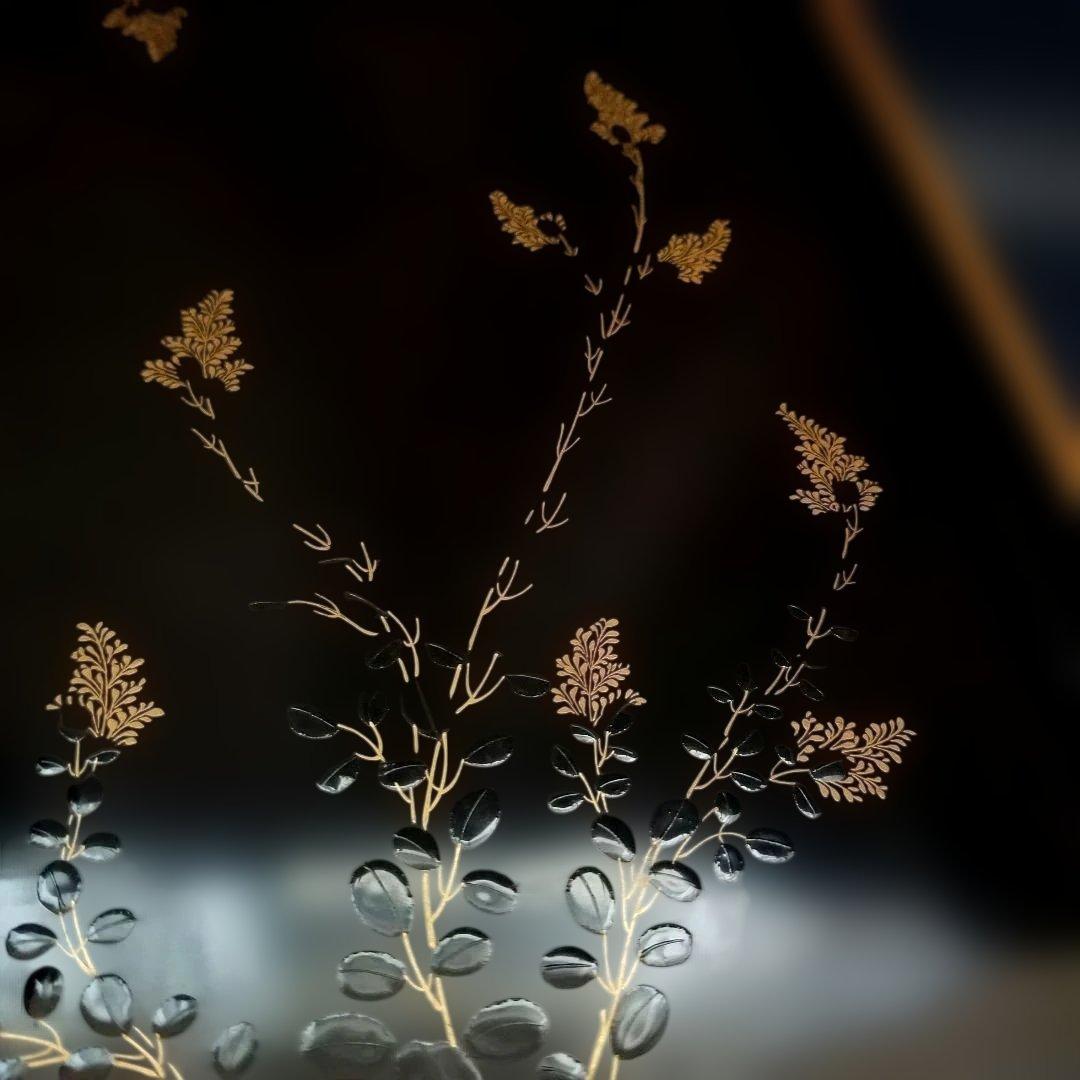 能登輪島塗　時代漆塗 膳 黒地 萩金蒔絵金　漆器　お膳　2客