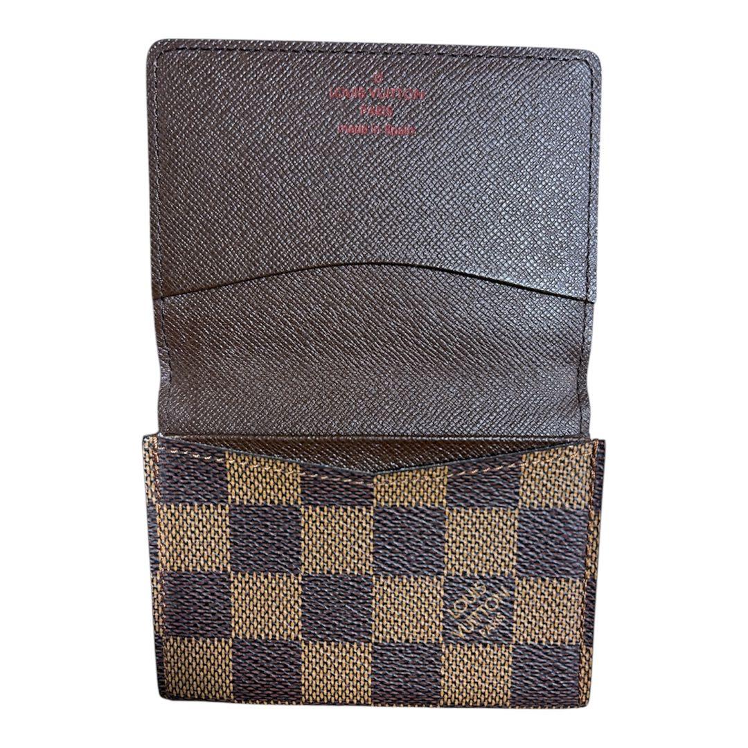 【美品】LOUIS VUITTON ダミエ レザー カードケース ユニセックス