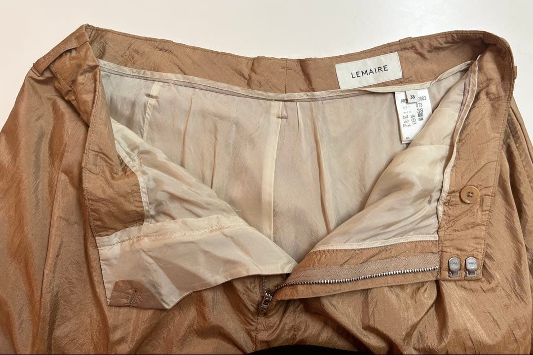 LEMAIRE ルメール ベルト付き パンツ ベージュ 38サイズ