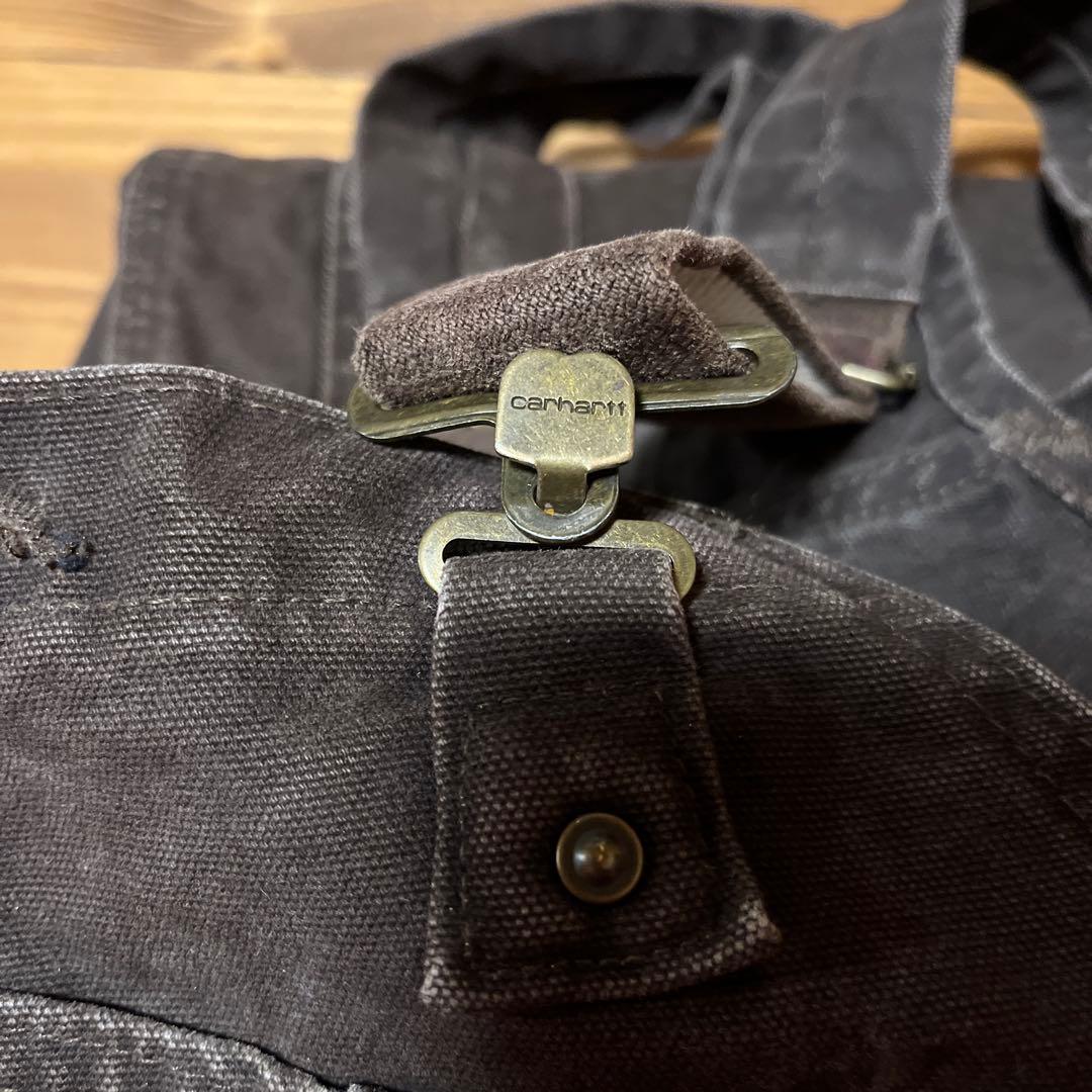 Carhartt メキシコ製 オーバーオール ダック地 ダークブラウン