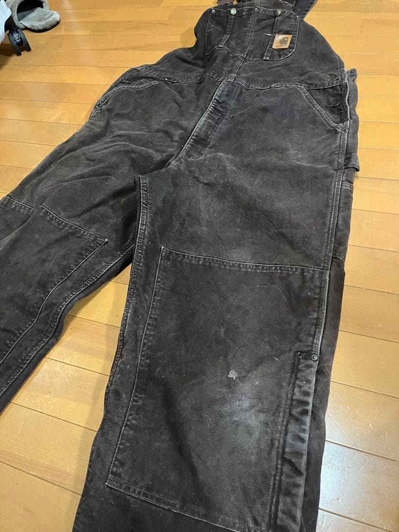 Carhartt メキシコ製 オーバーオール ダック地 ダークブラウン