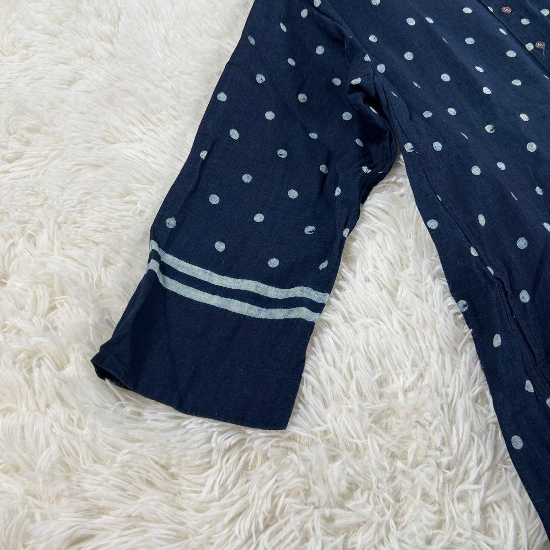 美品★umii908　45R/45rpm　ドットワンピース　ロング　ネイビー　3