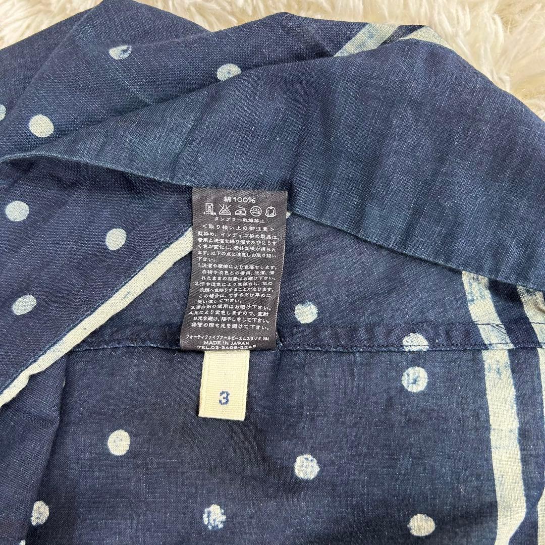 美品★umii908　45R/45rpm　ドットワンピース　ロング　ネイビー　3