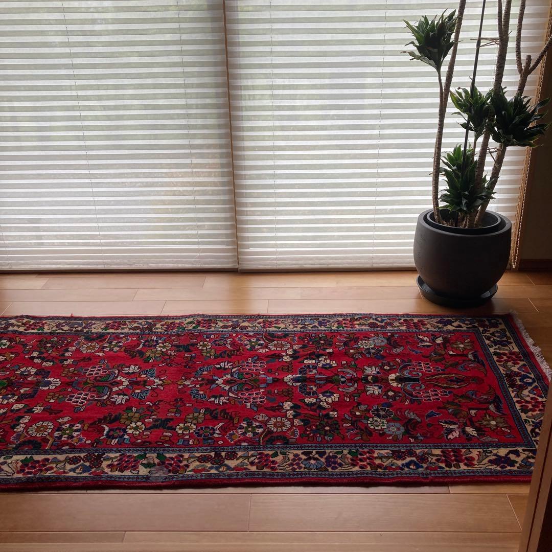 ★ naochin1102★ ヴィンテージラグ　トライバルラグ ランナー