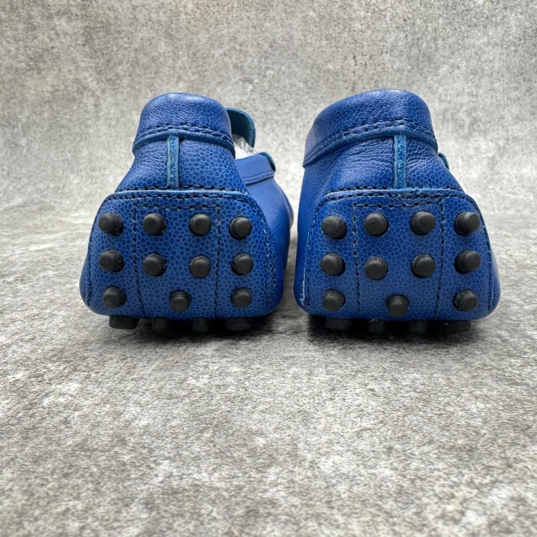 極美品　トッズ ブルー　ゴンミーノ　ドライビングシューズ　モカシン　レザー 本革