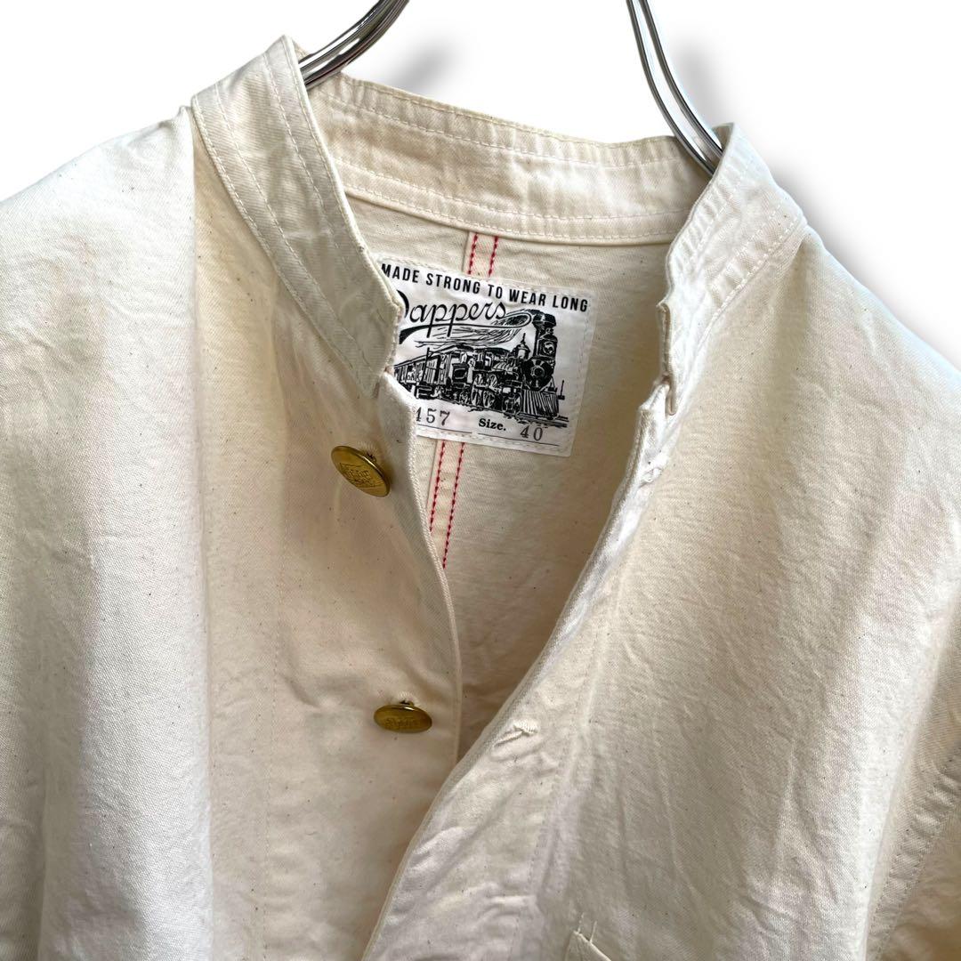 定価5万以上ダッパーズ ホワイトツイル ジャケット パンツセットアップ40 34