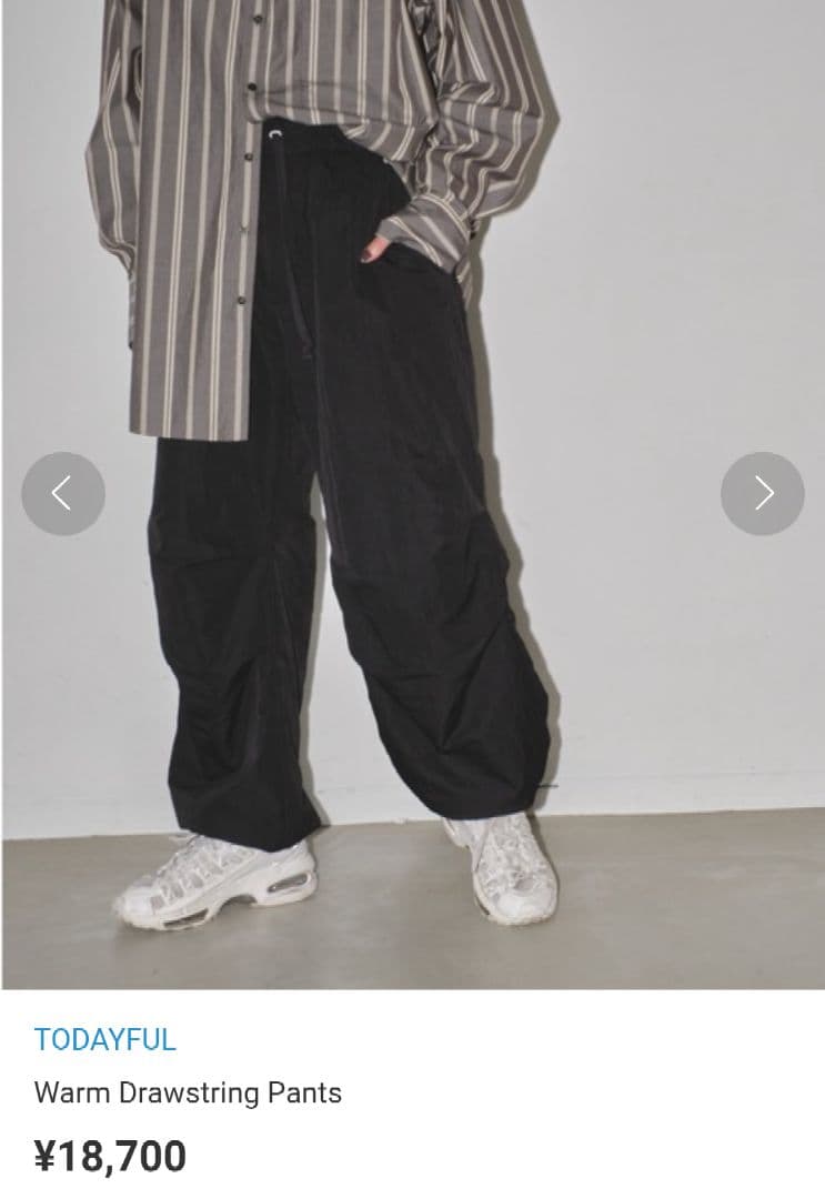 TODAYFUL Warm Drawstring Pants ブラック38