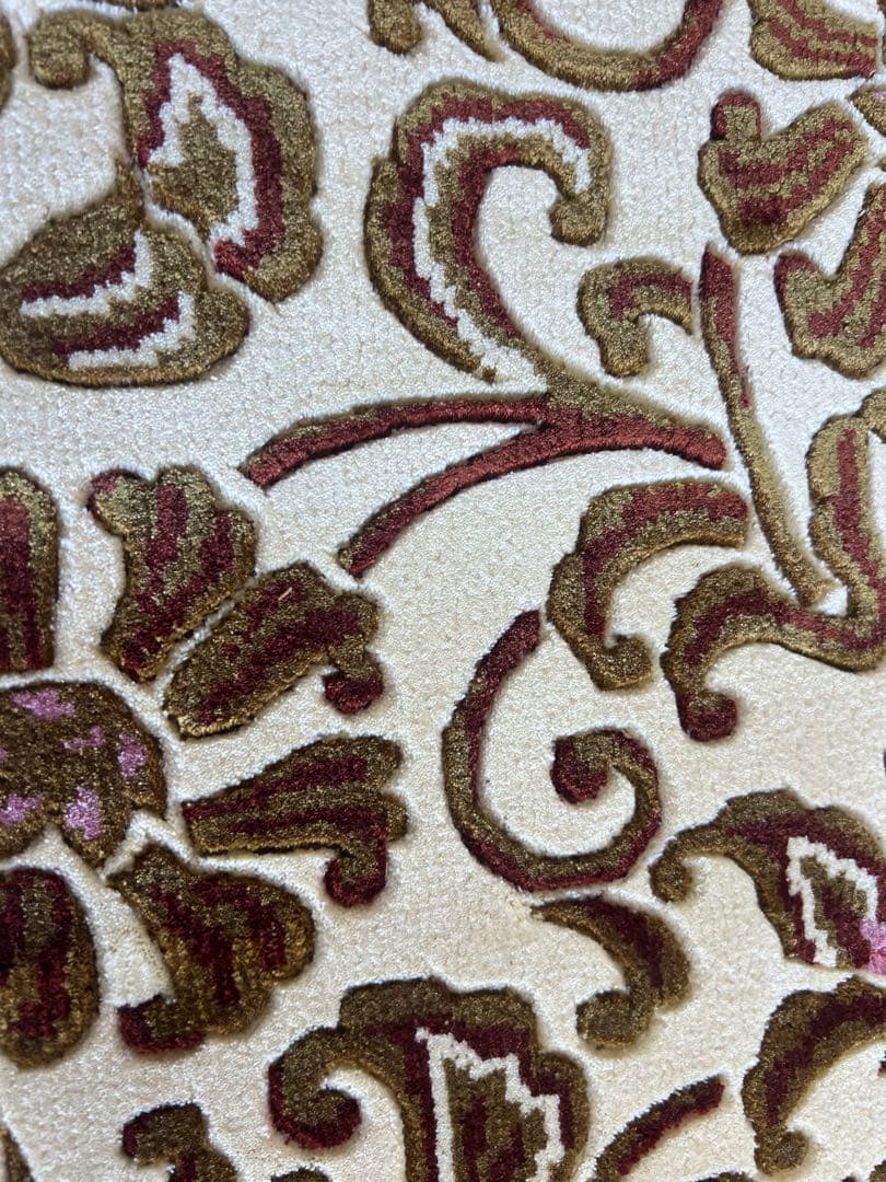 龍村美術織物 龍村佛賓座 十三佛段通 宝相華唐草文 絹100％ 緞通 絨毯