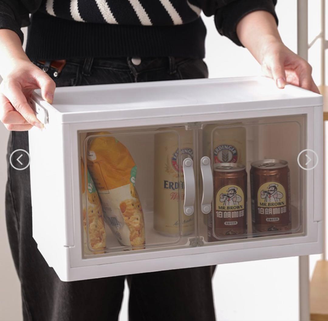 DAISO ジョイントできる扉付折りたたみ収納ケース 8個セット