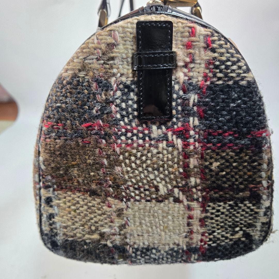 美品激レア BURBERRY ツイード ミニボストンバッグ ノバチェック
