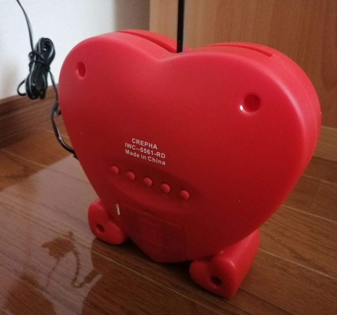 【新品】ハート型 フローティングメッセージ クロック