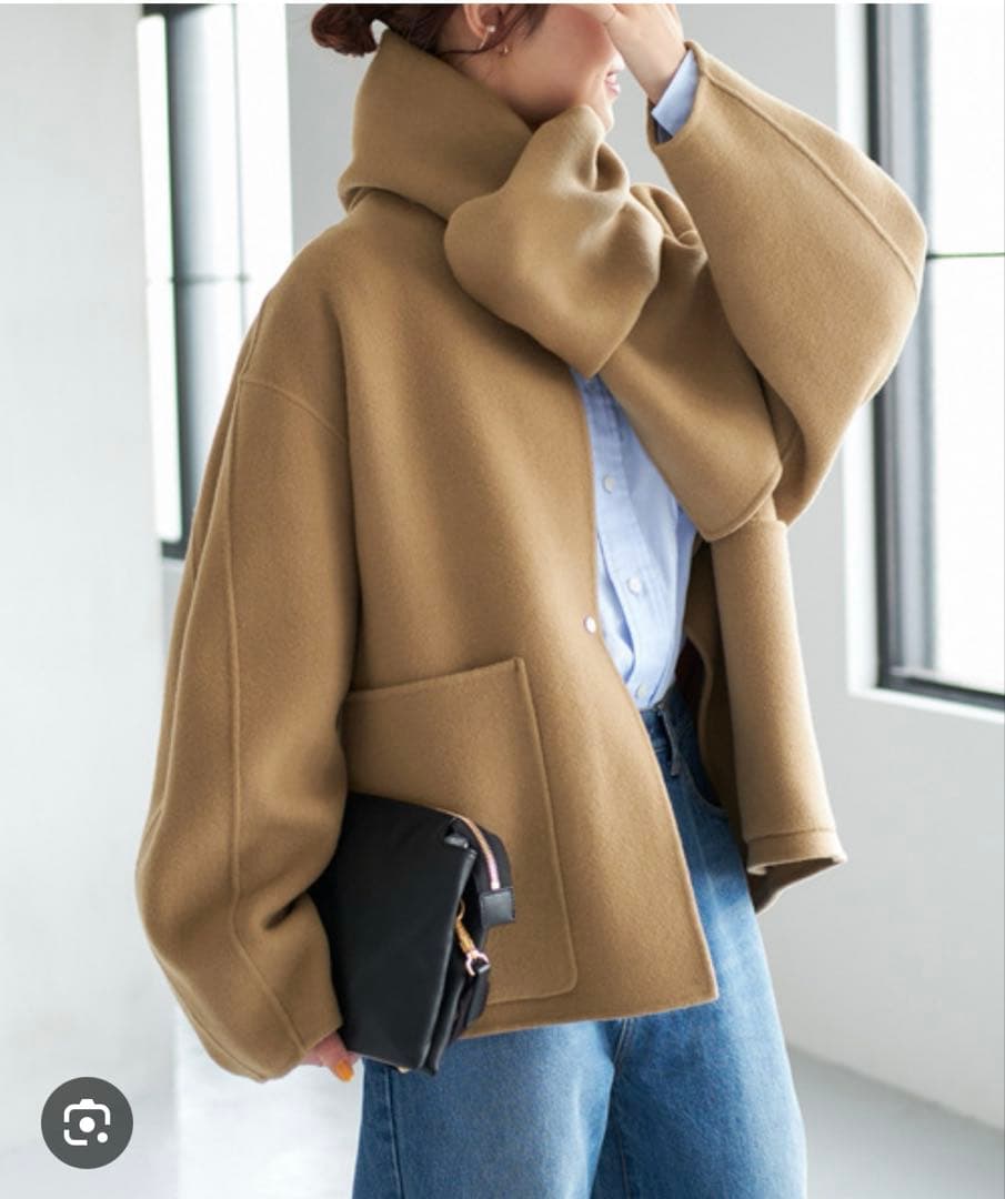 ビーバーストール付きショートコート