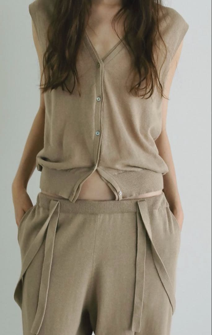 正規品 ETRETOKYO コットンリネンハイゲージニットベスト