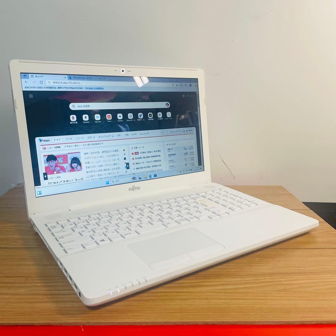 設定済みすぐ使えるホワイトノート大容量750ギガカメラWin11オフィスDVD