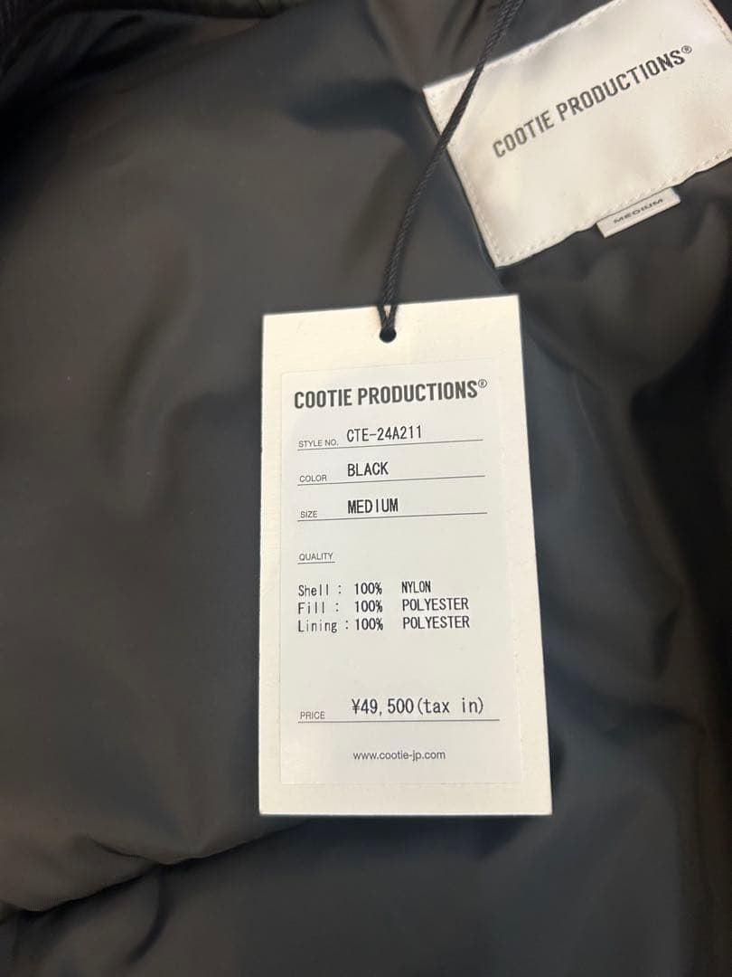 COOTIE PRODUCTIONS 黒ダウンベスト