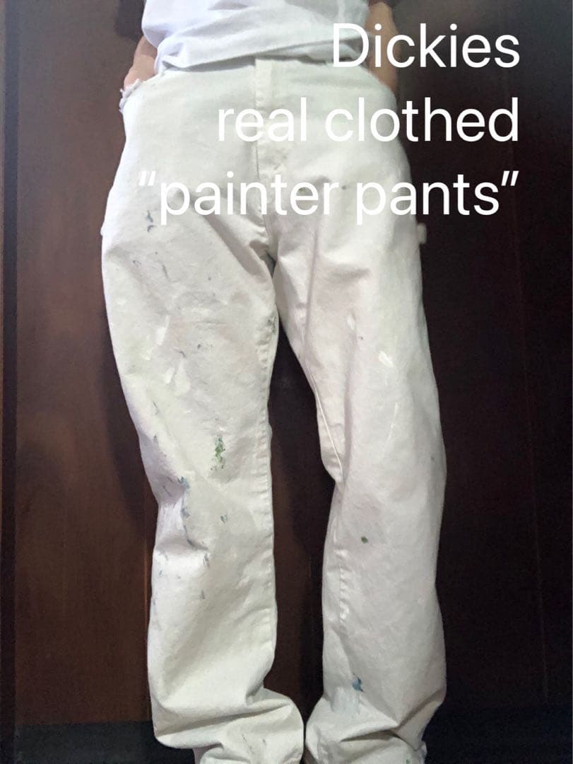 Dickies 白ペインターパンツ リアルワーク