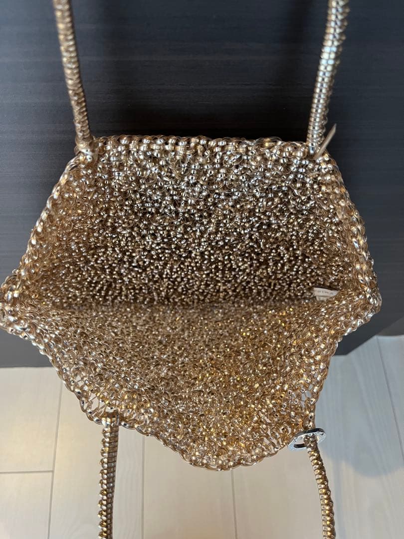 アンテプリマ／ワイヤーバッグ　ゴールド