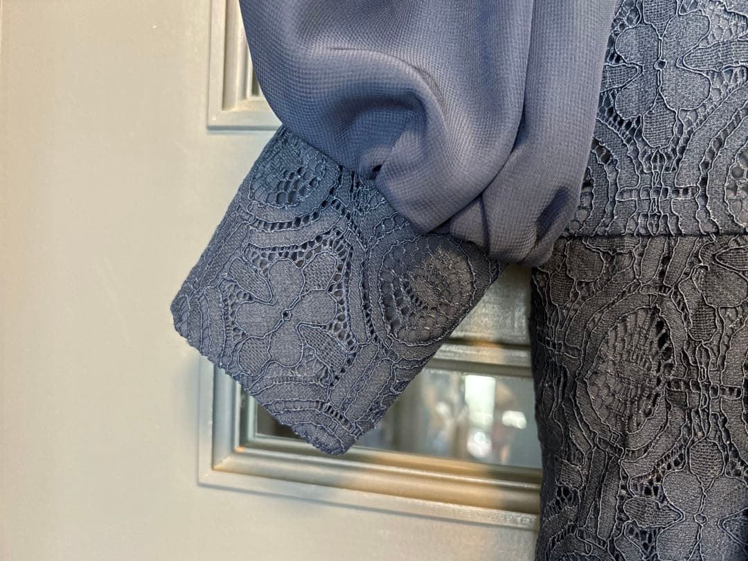 kana 幾何学柄 レース パンツドレス