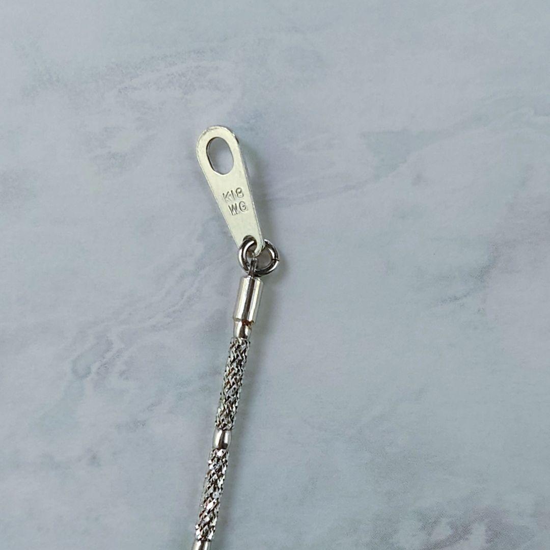 K18 WGワイヤーネックレス　18金　オメガネックレス