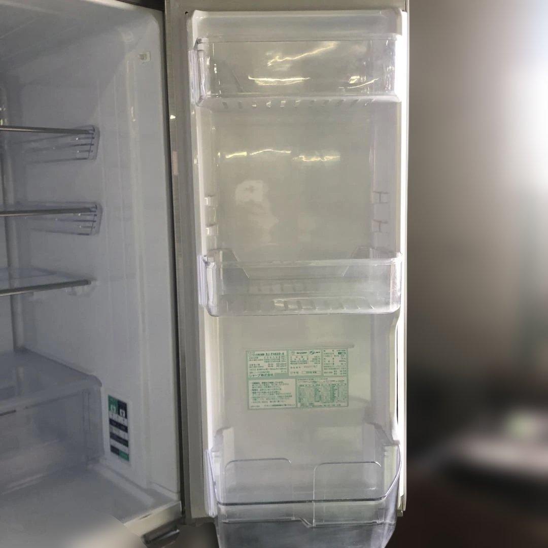 SHARP シルバー 大型冷蔵庫 下部冷凍室付き 冷蔵庫 455L