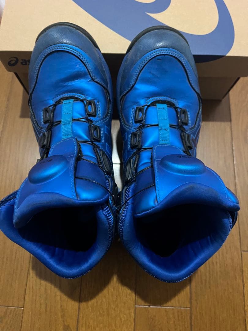 asics CP304限定希少色ハイカット安全靴 青