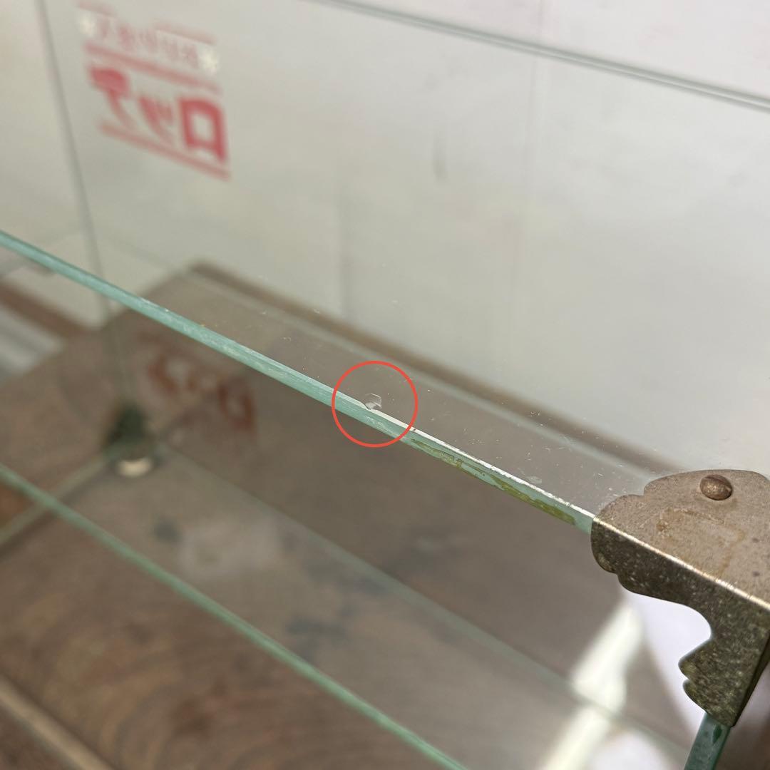 昭和レトロ ガラスケース ロッテ 極小 卓上 アンティーク ショーケース 陳列棚