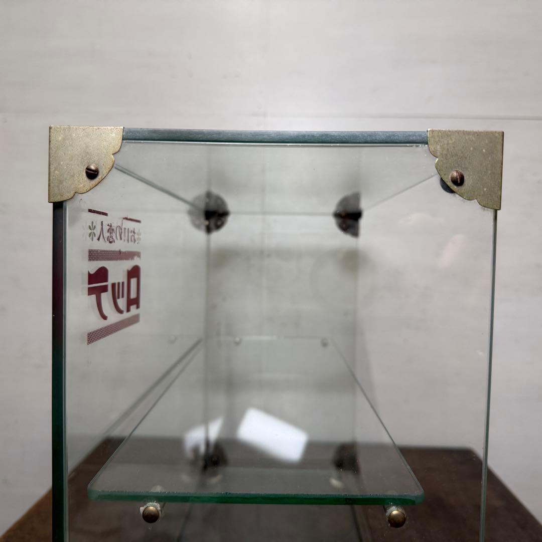 昭和レトロ ガラスケース ロッテ 極小 卓上 アンティーク ショーケース 陳列棚