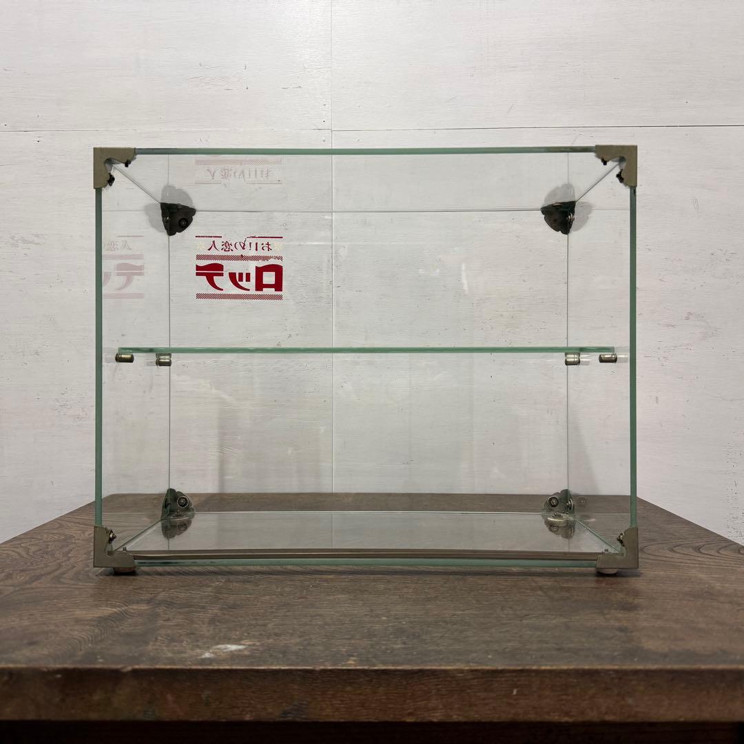 昭和レトロ ガラスケース ロッテ 極小 卓上 アンティーク ショーケース 陳列棚