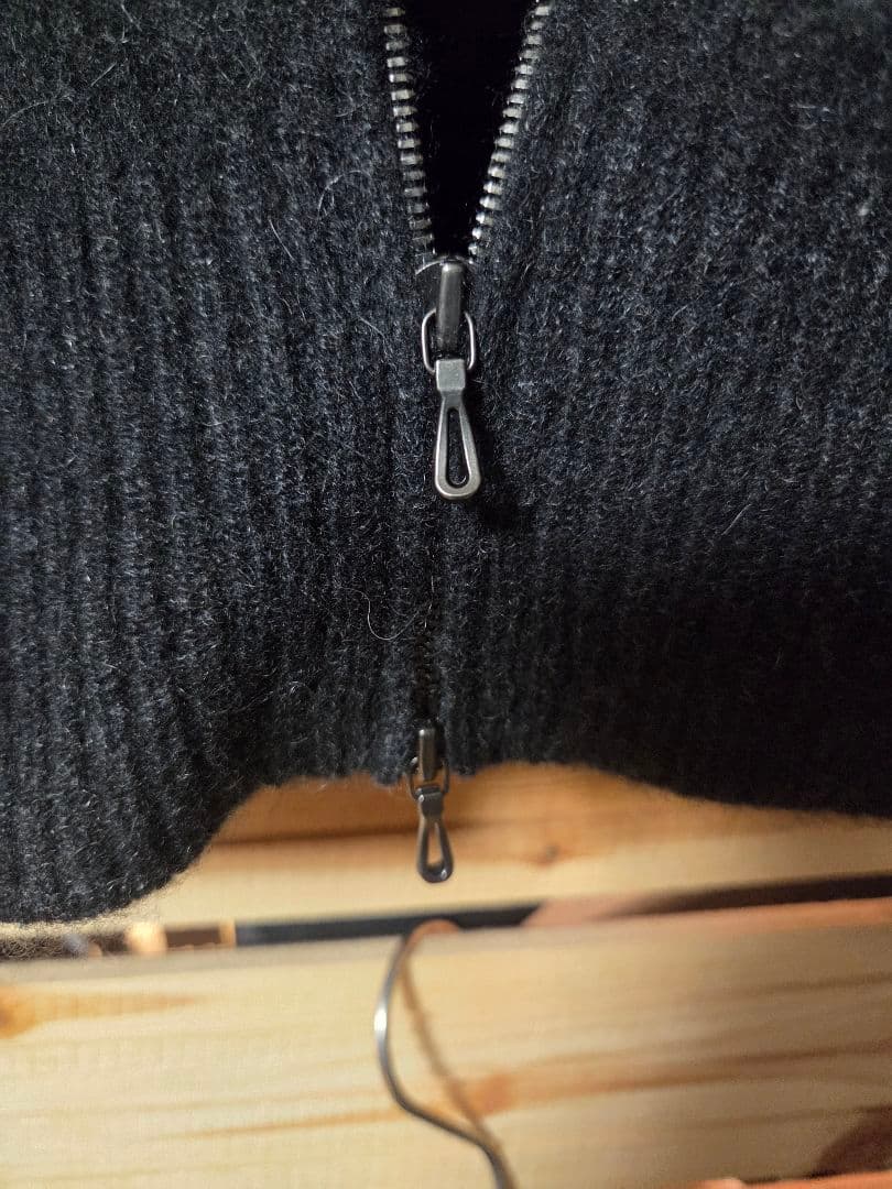 【LIDNM】CASHMERE HARD MILLED ZIP VEST M