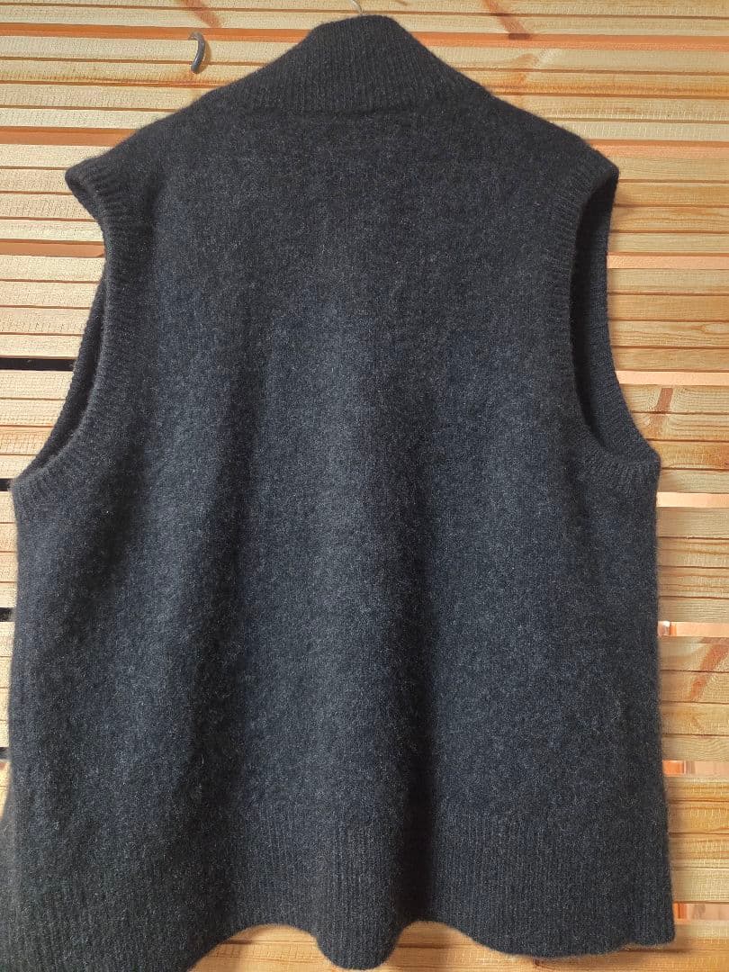 【LIDNM】CASHMERE HARD MILLED ZIP VEST M