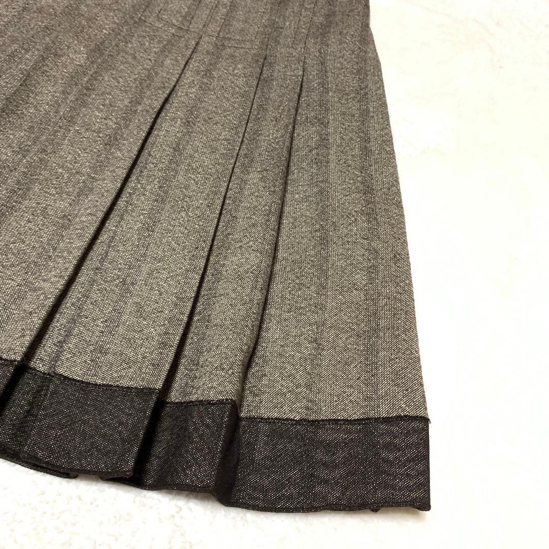 ★マックスマーラ　23区　セットアップ　異素材　ツウィードプリーツ❤︎シルク混　M