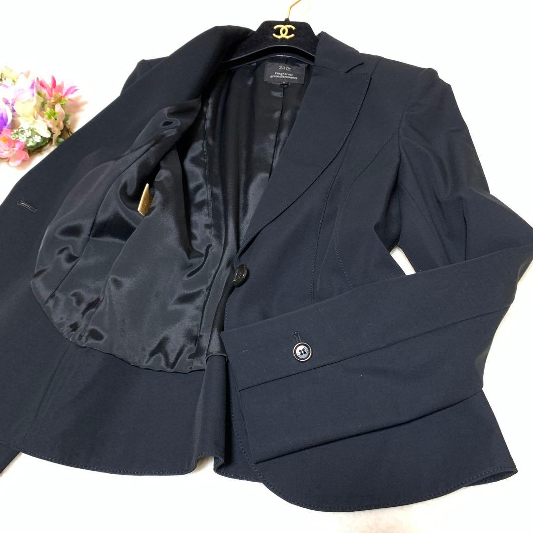 ★マックスマーラ　23区　セットアップ　異素材　ツウィードプリーツ❤︎シルク混　M