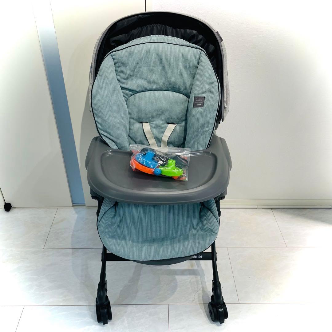 【良品】動作良好★コンビネムリラオートスイングBEDiLongスリープシェルブル