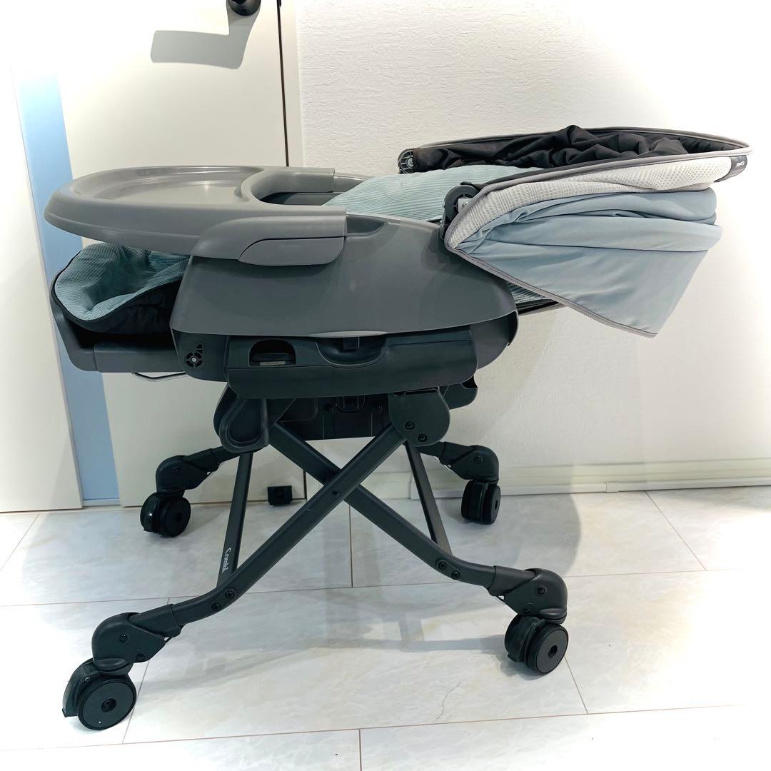 【良品】動作良好★コンビネムリラオートスイングBEDiLongスリープシェルブル