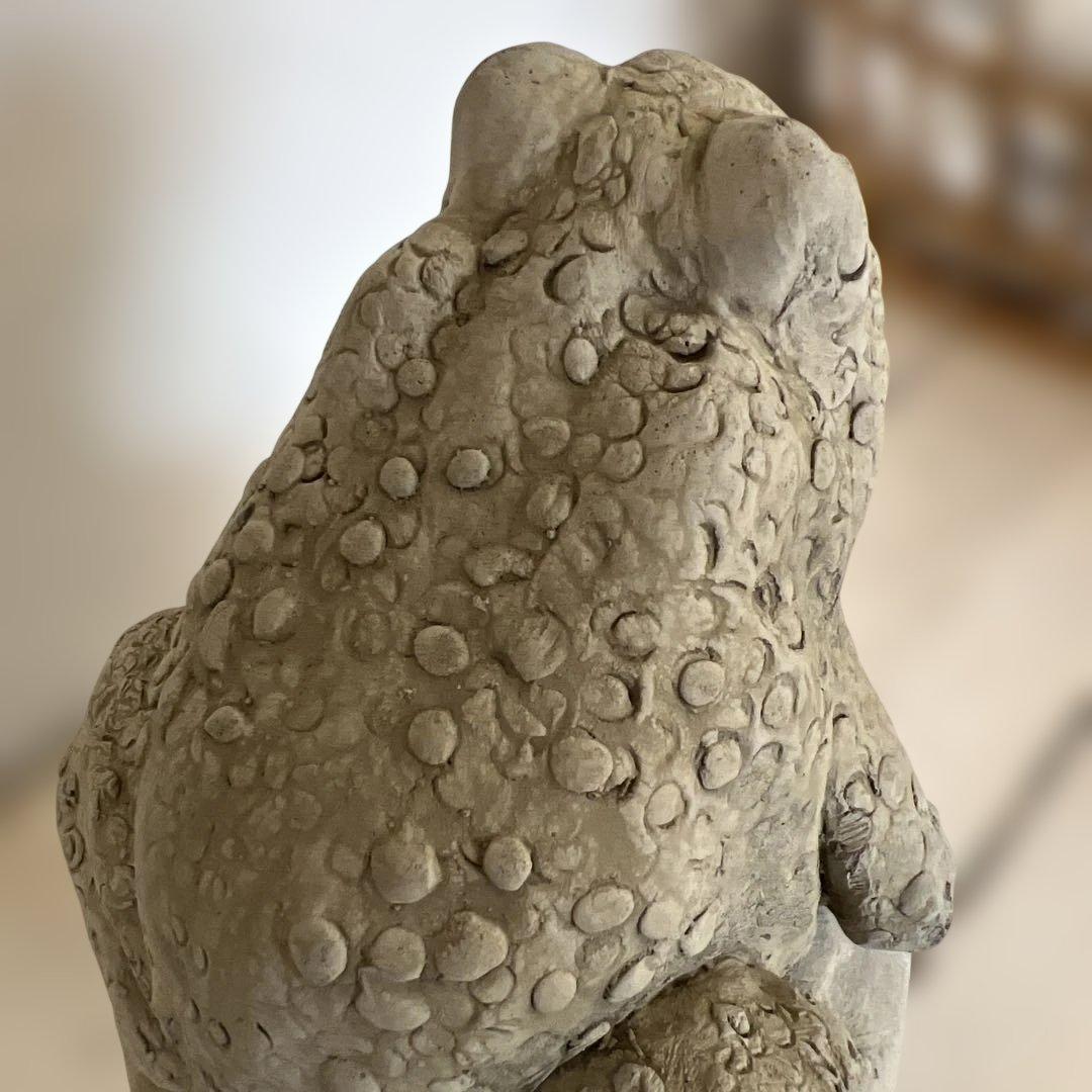 英国ガーデンオーナメントカエルのオーナメント 石膏製