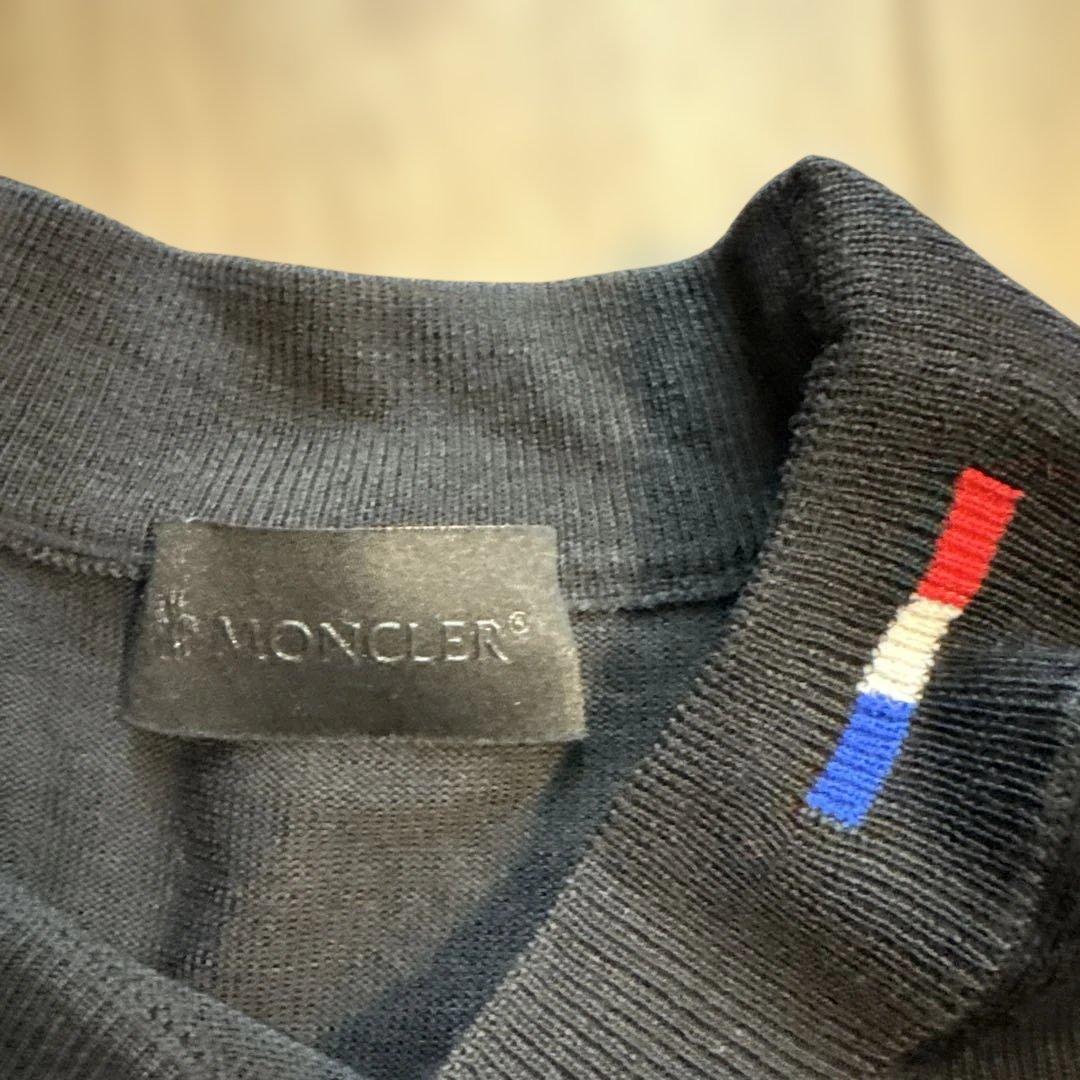 【美品】MONCLER ブラック長袖Tシャツ