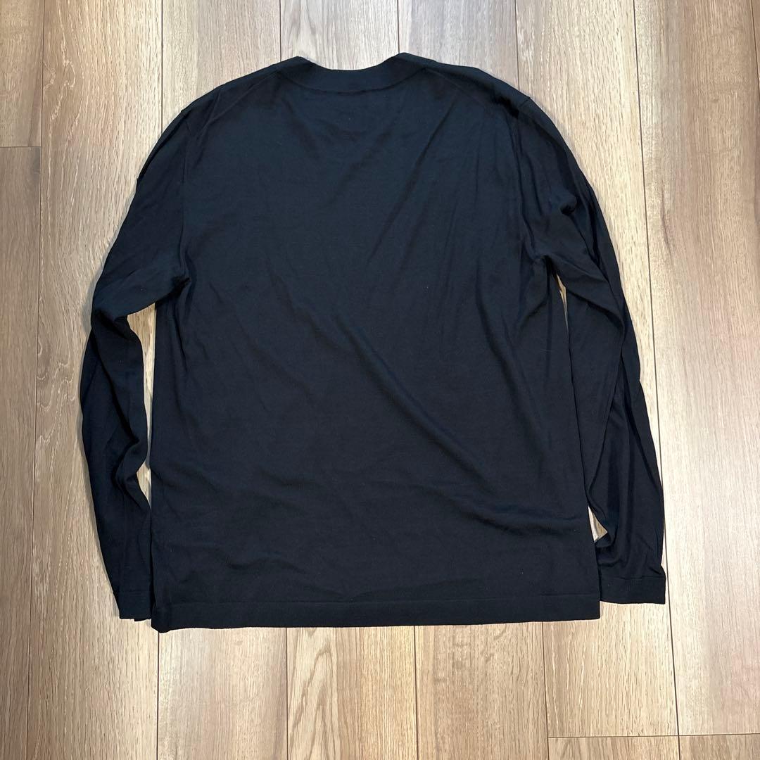 【美品】MONCLER ブラック長袖Tシャツ