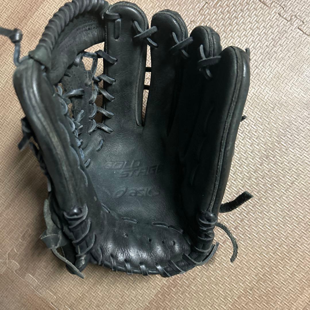 アシックス硬式グローブ 黒