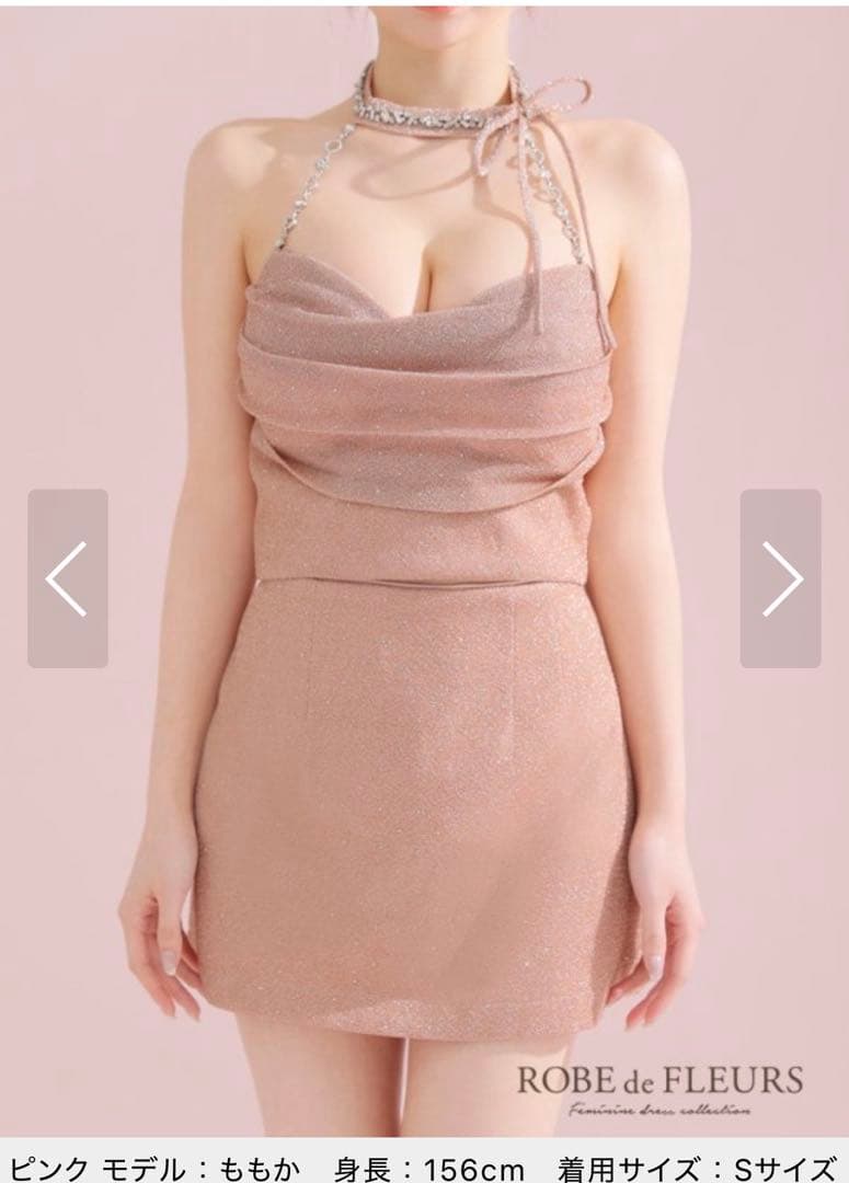 Sugar ROBE de FLEURS ピンク ドレス Sサイズ