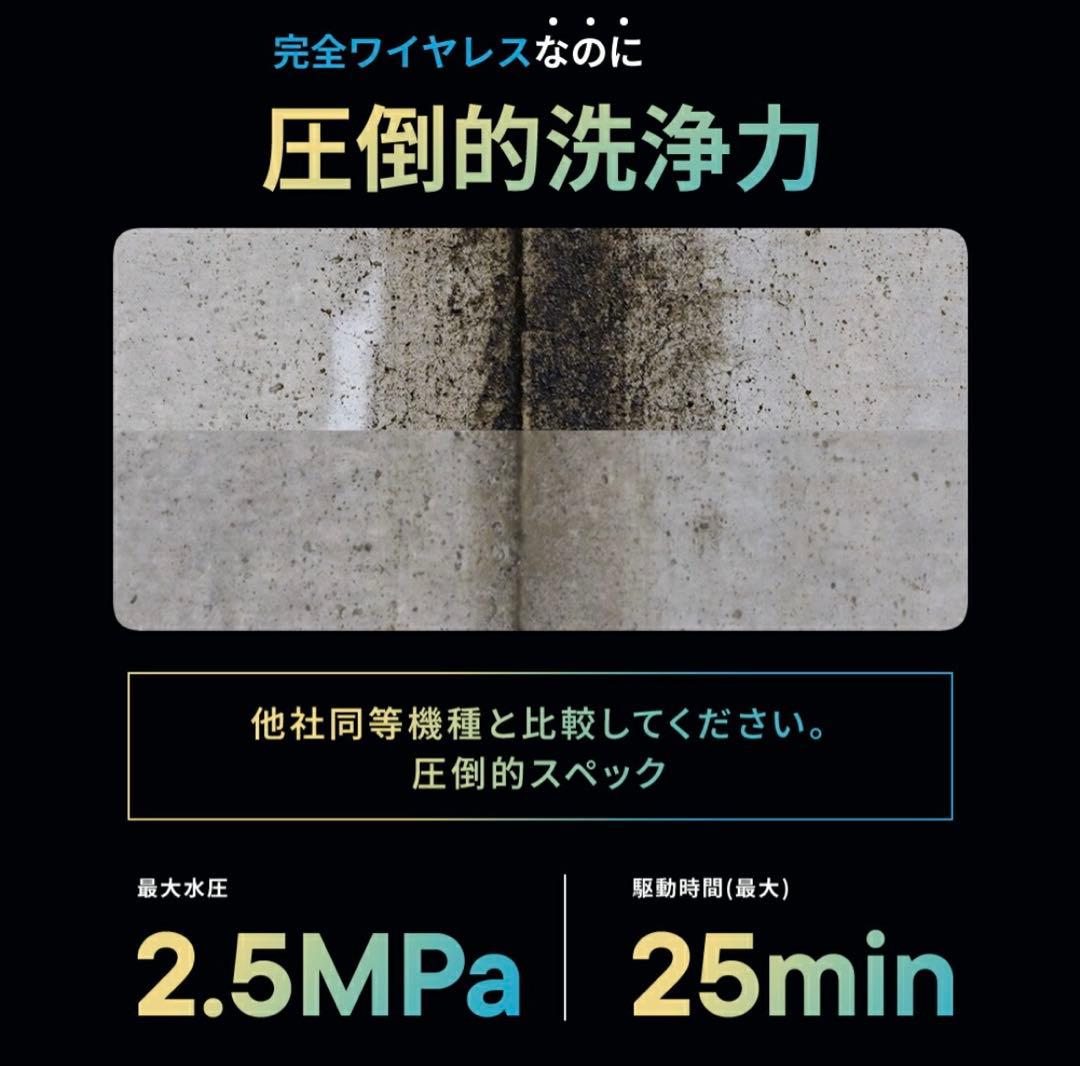 試動作のみ！ T-PROFESSIONAL ハンディ高圧洗浄機　コードレス