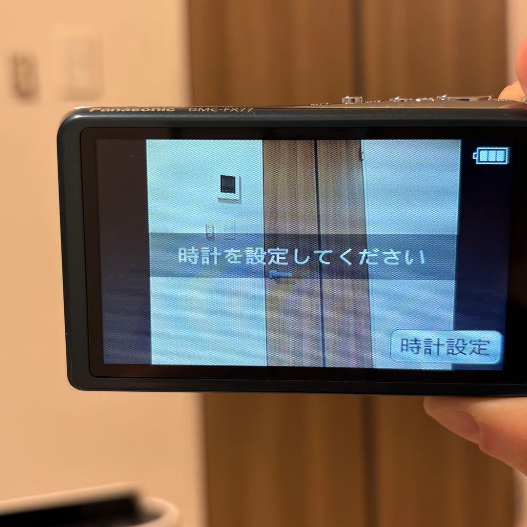 【美品】 Panasonic LUMIX DMC-FX77 ブルー　コンデジ