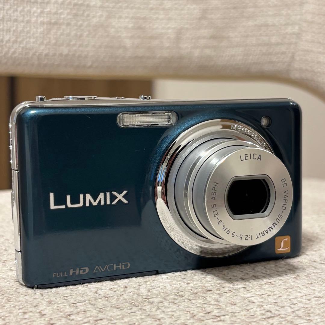 【美品】 Panasonic LUMIX DMC-FX77 ブルー　コンデジ