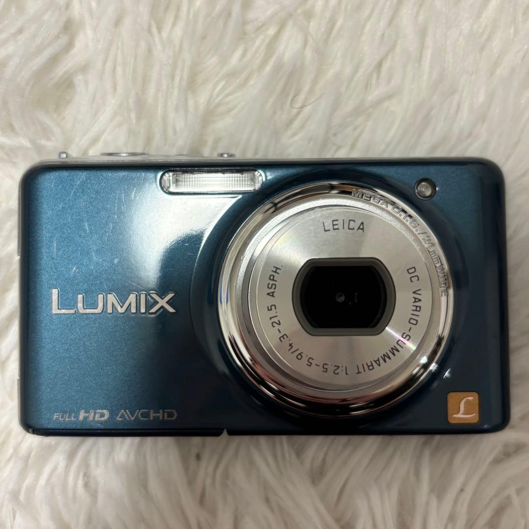 【美品】 Panasonic LUMIX DMC-FX77 ブルー　コンデジ