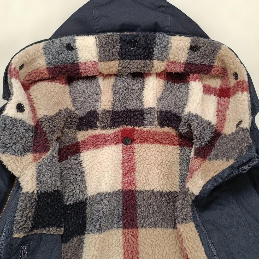 ブルーレーベルクレストブリッジ　ボアライナー ロングコート　ネイビー　3way