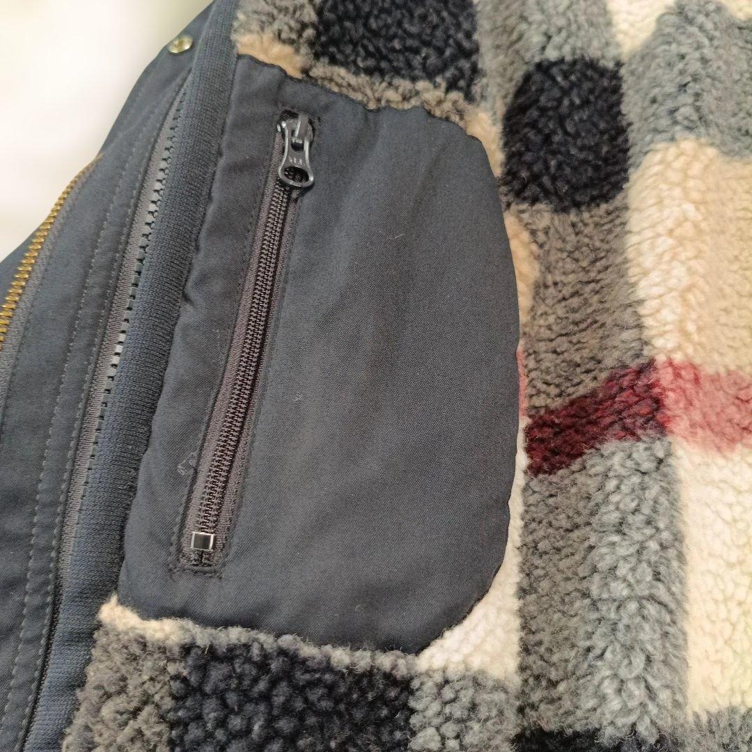 ブルーレーベルクレストブリッジ　ボアライナー ロングコート　ネイビー　3way