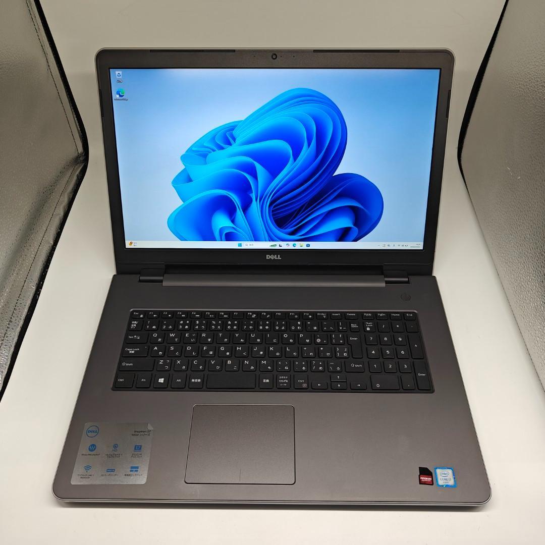 【DELL】高速i7 SSD256GB 8GB 17.3型 グレー ノートPC