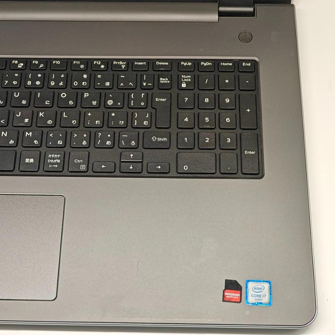 【DELL】高速i7 SSD256GB 8GB 17.3型 グレー ノートPC