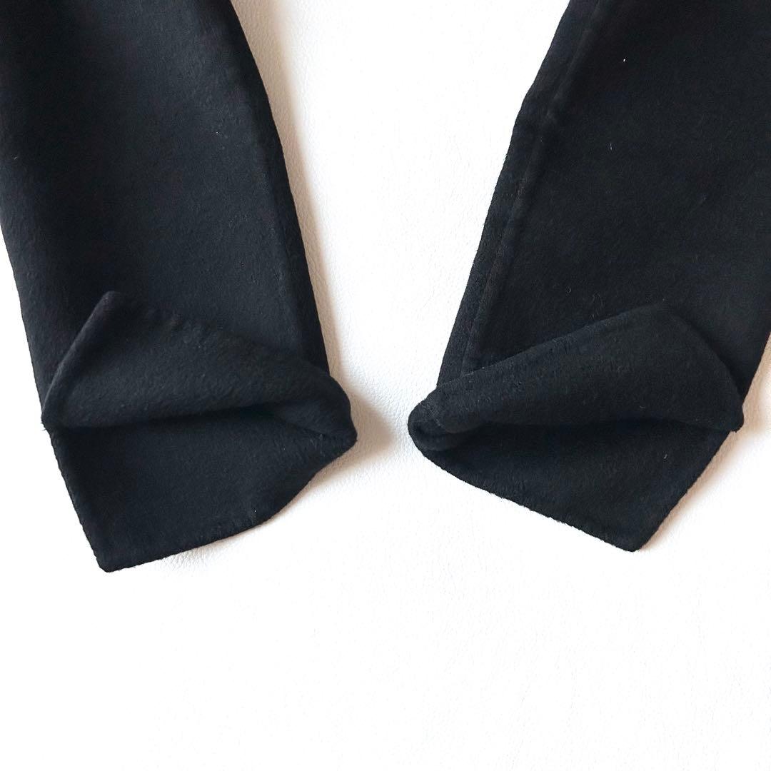 3039y美品 アニオナ カシミヤ混ダブルフェイスジャケット L 黒 イタリア製